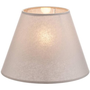 Lampenschirm Sofia Höhe 21 cm, grau/weiß Duolla, alu / grau / zink, Textil / Stoff / Seide 85806