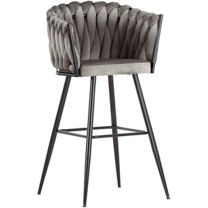 Landscape Barhocker Couture, Weavy, Anthrazit, konisch, 57x110x61 cm, Stoffauswahl, Typenauswahl, Esszimmer, Barmöbel, Barhocker