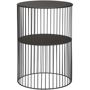 Landscape Beistelltisch, Schwarz, Metall, rund, Rundrohr, rund, 39x55x39 cm, Bsci, Wohnzimmer, Wohnzimmertische, Beistelltische, Beistelltische Metall