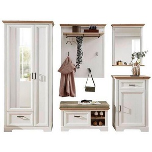 Landscape Garderobe, Pinien, Eiche Artisan, Holzwerkstoff, 5-teilig, 281x204x41 cm, Garderobe, Garderoben-Sets & Serien