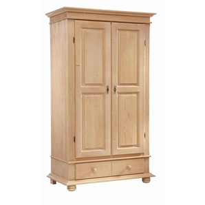 Landscape Garderobenschrank, Fichte, Holz, Fichte, massiv, 1 Fächer, 1 Schubladen, 110x192x58 cm, Garderobe, Garderobenschränke