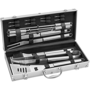 Landscape Grillbesteck, Schwarz, Edelstahl, Metall, Kunststoff, 18-teilig, Lfgb, rostfrei, hitzebeständig, lebensmittelecht, Grills & Outdoor-Küchen,