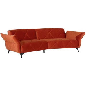 Landscape Megasofa , Orange , Textil , 3-Sitzer , 260x80x130 cm , Typenauswahl, Stoffauswahl, Rücken echt, Armteil links, rechts , Wohnzimmer, Sofas & Couches, Sofas, Bigsofas