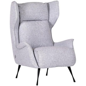 Landscape Ohrensessel, Hellgrau, Textil, Uni, 83x106x89 cm, Stoffauswahl, Wohnzimmer, Sessel, Ohrensessel