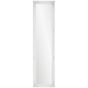 Landscape Standspiegel, Weiß, Glas, Eukalyptusholz, massiv, rechteckig, 40x160x4.5 cm, Ganzkörperspiegel, Spiegel, Standspiegel