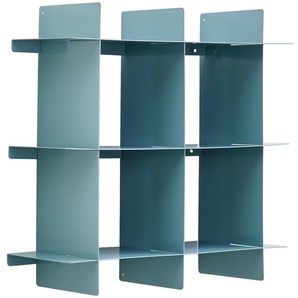 Landscape Wandregal, Grün, Metall, 6 Fächer, 40x40x15 cm, Küchen, Küchenmöbel, Küchenregale