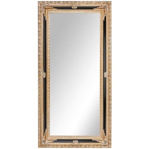 Landscape Wandspiegel, Gold, Holz, Glas, massiv, rechteckig, 100x200x7.1 cm, senkrecht und waagrecht montierbar, Ganzkörperspiegel, Spiegel, Wandspiegel