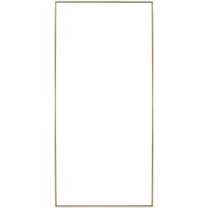 Landscape Wandspiegel, Gold, Metall, Glas, Holzwerkstoff, rechteckig, 90x180x2.5 cm, Reach, Bsci, senkrecht und waagrecht montierbar, in verschiedenen