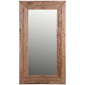 Landscape Wandspiegel Beachclub, Natur, Glas, Teakholz, massiv, 100x180x3 cm, Spiegel, Wandspiegel