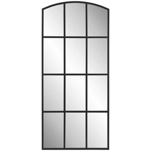 Landscape Wandspiegel, Schwarz, Metall, Glas, Holzwerkstoff, 80x180x2.5 cm, Reach, Bsci, Spiegel, Wandspiegel