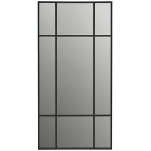 Landscape Wandspiegel, Schwarz, Metall, Glas, Holzwerkstoff, rechteckig, 100x200x3 cm, Reach, Bsci, senkrecht und waagrecht montierbar,
