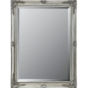 Landscape Wandspiegel, Silber, Kunststoff, Glas, rechteckig, 60x80x3.3 cm, Facettenschliff, senkrecht und waagrecht montierbar, Spiegel, Wandspiegel