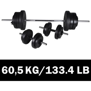 Langhantel + 2 Kurzhantel Set 60,5kg