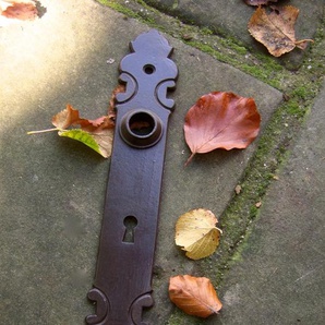 Langschild wie antik, Kotten - schöne Schlossabdeckung für Zimmertür