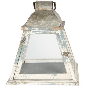 Clayre & Eef Laterne 33x33x37 cm Beige Holz Kerzenhalter