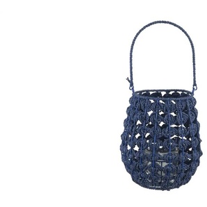 Laterne   ¦ blau ¦ Papier,Eisen,Glas ¦ Maße (cm): H: 25  Ø: 23.5