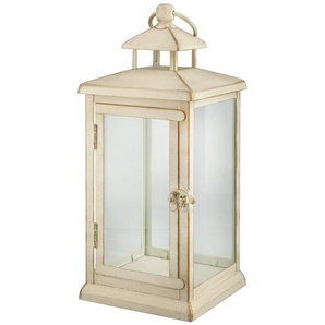 Laterne | creme | Glas , Metall, Metall, Glas | 13,3 cm | 32,5 cm | 13,3 cm |