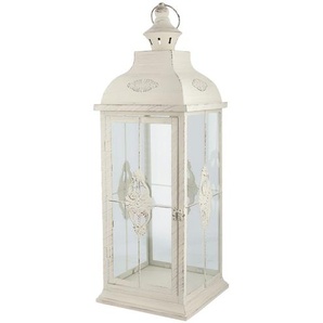 Laterne   ¦ creme ¦ Metall,Glas ¦ Maße (cm): B: 24,5 H: 72 T: 24.5