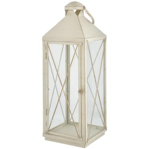 Laterne - creme - Glas , Metall, Metall, Glas - 20,5 cm - 57,5 cm - 20,5 cm | Möbel Kraft