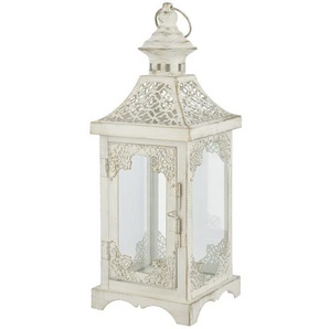 Laterne   ¦ creme ¦ Metall,Glas ¦ Maße (cm): B: 11 H: 30,5 T: 11.0