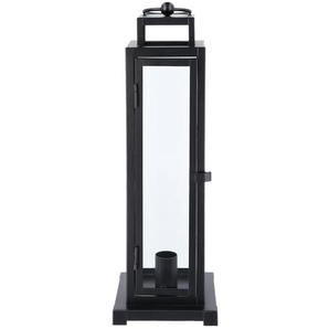 Laterne für Stabkerze - schwarz - Metall,Glas - 11 cm - 35 cm - cm 11,0 | Möbel Kraft