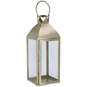 Laterne   ¦ gold ¦ Metall,Glas ¦ Maße (cm): B: 18 H: 50 T: 18.0