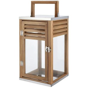 Laterne | holzfarben | Holz,Metall,Stahl,Glas | 18,8 cm | 40 cm | cm 18,0 |