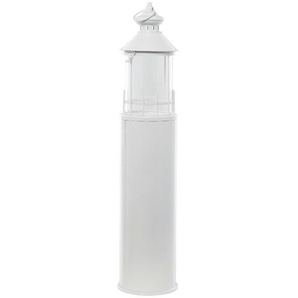 Laterne   Leuchtturm - weiß - Metall, Glas , Glas , Metall - 72,8 cm - [15.5] | Möbel Kraft