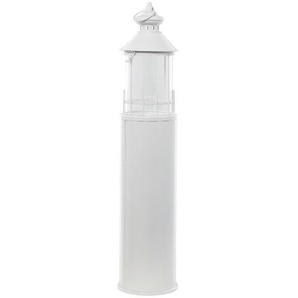 Laterne   Leuchtturm ¦ weiß ¦ Glas,Metall ¦ Maße (cm): H: 99  Ø: 21
