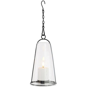 Laterne mit LED-Kerze Albert Sirius klar/schwarz transparent, 23 cm