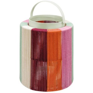 Laterne Remember, Mehrfarbig, Metall, Glas, Textil, 24 cm, Glaseinsatz, Dekoration, Windlichter & Laternen, Laternen