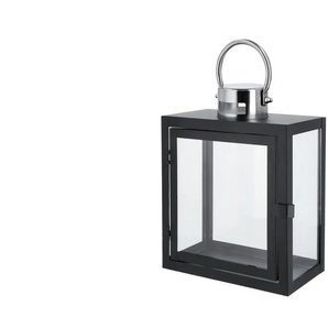 Laterne - schwarz - Eisen,Glas - 18,4 cm - 24,5 cm - cm 10,0 | Möbel Kraft