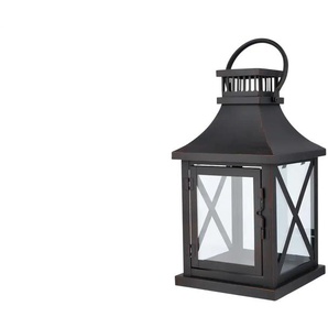 Laterne - schwarz - Eisen,Glas - 18 cm - 33 cm - cm 18,0 | Möbel Kraft