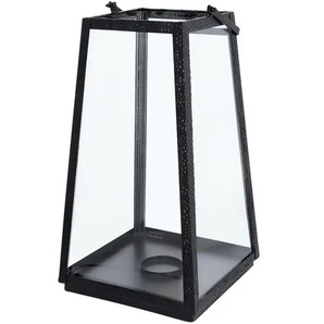 Laterne - schwarz - Eisen,Glas - 28 cm - 52 cm - cm 28,0 | Möbel Kraft