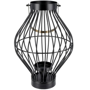 Laterne - schwarz - Metall,Eisen - 37 cm - 25.0 | Möbel Kraft