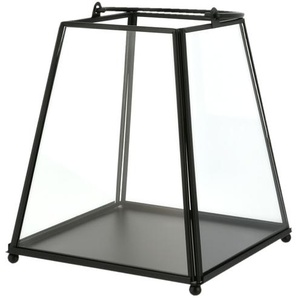 Laterne - schwarz - Metall, Glas - 17,2 cm - 19,5 cm - 17,2 cm | Möbel Kraft