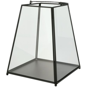 Laterne - schwarz - Glas , Metall, Metall, Glas - 21 cm - 26,5 cm - 21 cm | Möbel Kraft