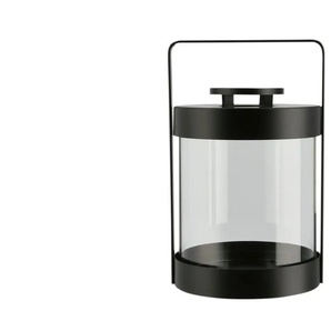 Laterne - schwarz - Metall, Glas - 25,8 cm - [16.5] | Möbel Kraft