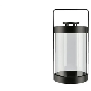Laterne - schwarz - Metall,Glas - 32,8 cm - 16.5 | Möbel Kraft