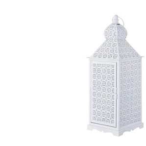 Laterne - weiß - Metall - 35 cm - 72 cm - cm 35,0 | Möbel Kraft
