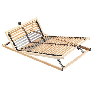 Lattenrost Driggs II 140 x 200cm Holm und Leisten aus mehrfach verleimtem Schichtholz aus Birkenholz Grau/Beige/Grau/Buche hell