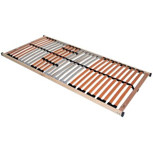 Federholzrahmen NV 70 x 200cm Querholme: Massivholz Buche, naturbelassen Außenholme: Massivholz Birke, naturbelassen Federholzleisten: