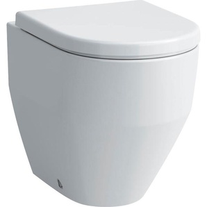 Laufen Tiefspül-WC, bodenstehend, Abgang waagerecht, Stand-Tiefspül-WC, spülrandlos