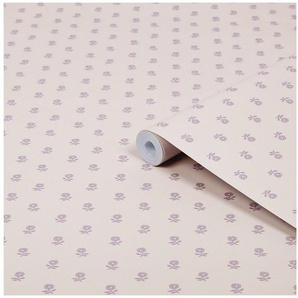 LAURA ASHLEY Vliestapete Daisy Lavender Purple, texturiert, (1 St), 10mx52cm