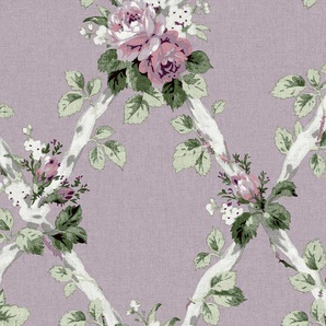 LAURA ASHLEY Vliestapete Elwyn Tapeten Motiv Gr. B/L: 0,52 m x 10 m, Rollen: 1 St., lila Vliestapeten