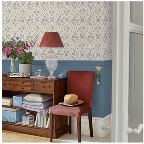 LAURA ASHLEY Vliestapete Foscot Damask, glatt, Barock, (1 St), 10mx52cm (ca. 5m2)