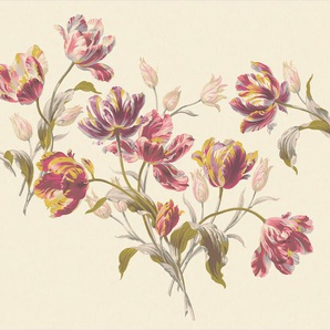 LAURA ASHLEY Vliestapete Gosford - Fototapete Tapeten Gr. B/L: 3 m x 2,8 m, Rollen: 1 St., rot Blumentapeten