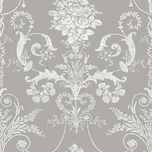 LAURA ASHLEY Vliestapete Josette Tapeten FSC zertifiziert, mit lebhaftem Druck, 10 Meter Länge Gr. B/L: 0,52 m x 10 m, Rollen: 1 St., grau (stahlgrau) Vliestapeten
