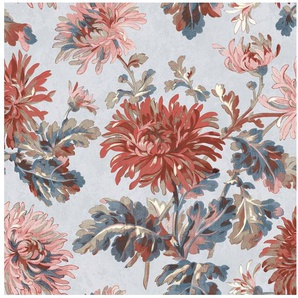 LAURA ASHLEY Vliestapete Laura Ashley Maryam Crimson Vliestapete, geblümt, (1 St), Laura Ashley Maryam Crimson Vliestapete