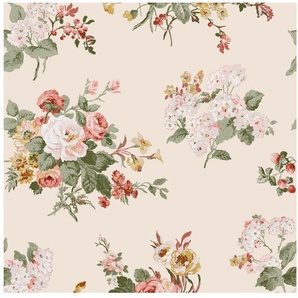 LAURA ASHLEY Vliestapete Laura Ashley Rosemore Pale Sable Vliestapete, geblümt, (1 St), Laura Ashley Rosemore Pale Sable Vliestapete
